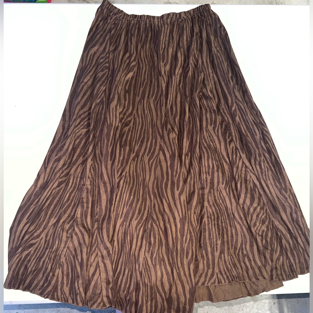 VINTAGE BROWN SUEDE CATO MAXI SKIRT